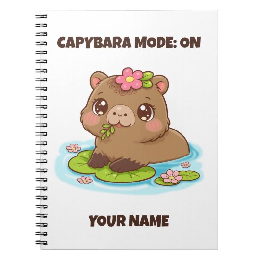 Benutzerdefinierter Süßer Kawaii Capybara-Modus Notizblock (Vorderseite)
