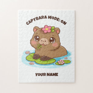 Benutzerdefinierter Süßer Kawaii Capybara Modus Pu Puzzle