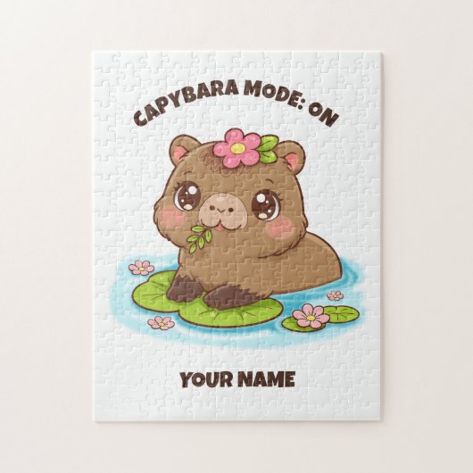 Benutzerdefinierter Süßer Kawaii Capybara Modus Pu Puzzle (Vertikal)