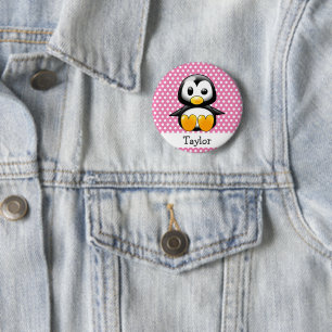 Benutzerdefinierter süßer lustiger Cartoon-Pinguin Button