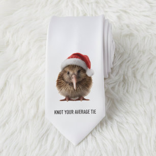 Benutzerdefinierter süßer Weihnachtskiwi-Vogel mit Krawatte