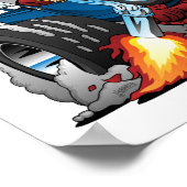 Benutzerdefinierter T-Schaufel-Roadster-Hotrod-Car Poster (Ecke)
