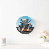 Benutzerdefinierter T-Schaufel-Roadster-Hotrod-Car Runde Wanduhr (Zuhause)