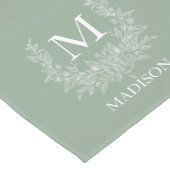 Benutzerdefinierter Tabellenrunner für Monogramm - Kurzer Tischläufer (Ecke)