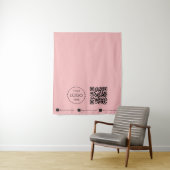 Benutzerdefinierter Table Runner-Banner rosa QR-Co Wandteppich (Beispiel)