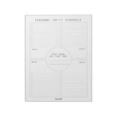 Benutzerdefinierter Tageszeitplan Notizblock (Rotiert)