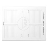 Benutzerdefinierter Tageszeitplan Notizblock (Vorderseite)