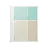 Benutzerdefinierter "Take it easy" Beige Grau Aqua Notizblock (Rotiert)