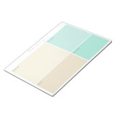 Benutzerdefinierter "Take it easy" Beige Grau Aqua Notizblock (angewinkelt)