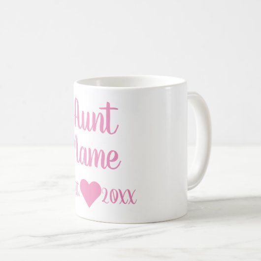 Benutzerdefinierter Tante etablierte rosa Tasse (VorderseiteRechts)