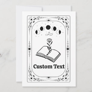 Benutzerdefinierter Tarot-Buchclub Magische Hexen- Einladung