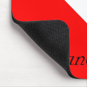 Benutzerdefinierter Tauchgang SCUBA Flag Red and W Mousepad (Ecke)