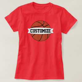 Benutzerdefinierter Teamname für Frauenbasketball- T-Shirt