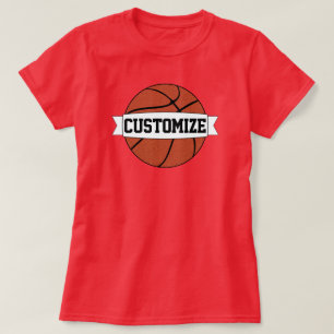 Benutzerdefinierter Teamname für Frauenbasketball- T-Shirt