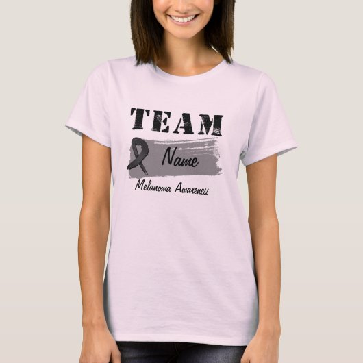 Benutzerdefinierter Teamname - Melanom T-Shirt (Vorderseite)
