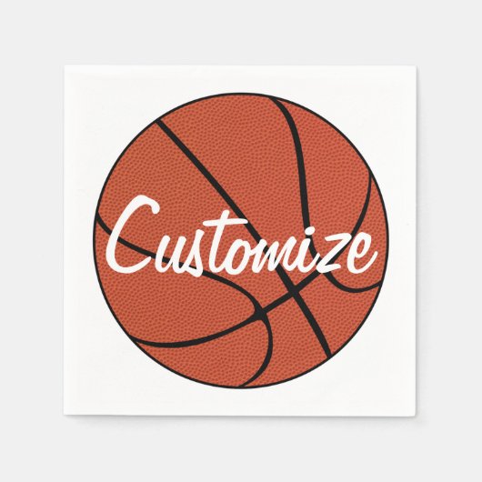 Benutzerdefinierter Teamname oder Party-Basketball Serviette (Vorderseite)