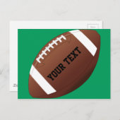 Benutzerdefinierter Teamname / Text American Footb Postkarte (Vorne/Hinten)