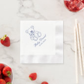 Benutzerdefinierter Teddybär Baby Shower Serviette (Beispiel)