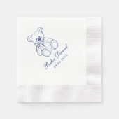Benutzerdefinierter Teddybär Baby Shower Serviette (Vorderseite)