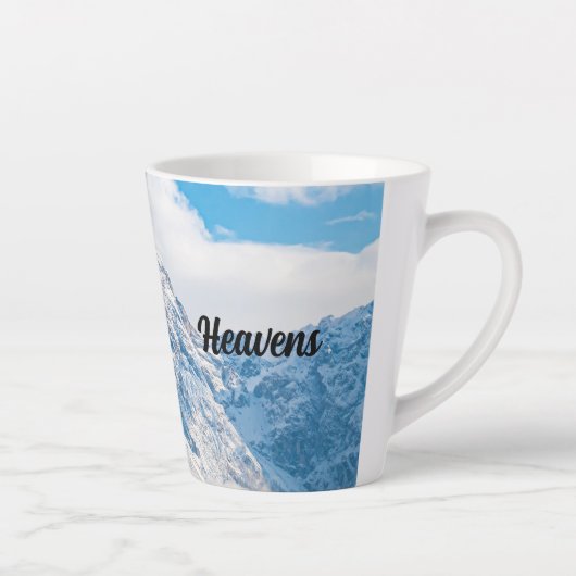 Benutzerdefinierter Tee Kaffee Himmel Text Himmelb Milchtasse (Rechts)