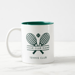 Benutzerdefinierter Tennis Country Club Name Grün Zweifarbige Tasse