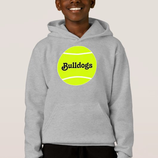 Benutzerdefinierter Tennis-Teamname oder Text-Play Hoodie (Vorderseite)