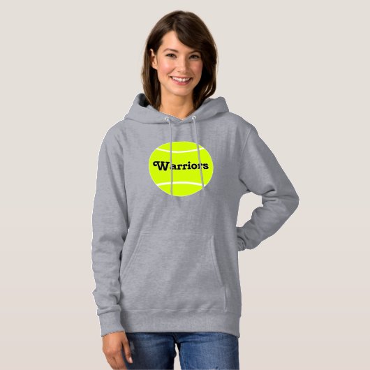 Benutzerdefinierter Tennis-Teamname oder Textfraue Hoodie (Vorne ganz)