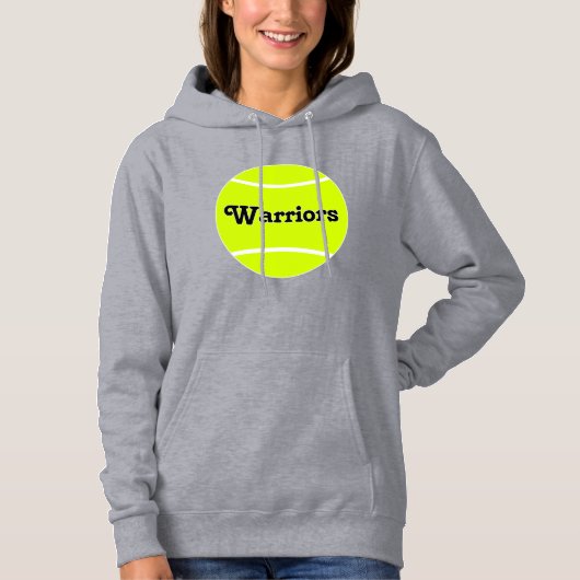 Benutzerdefinierter Tennis-Teamname oder Textfraue Hoodie (Vorderseite)