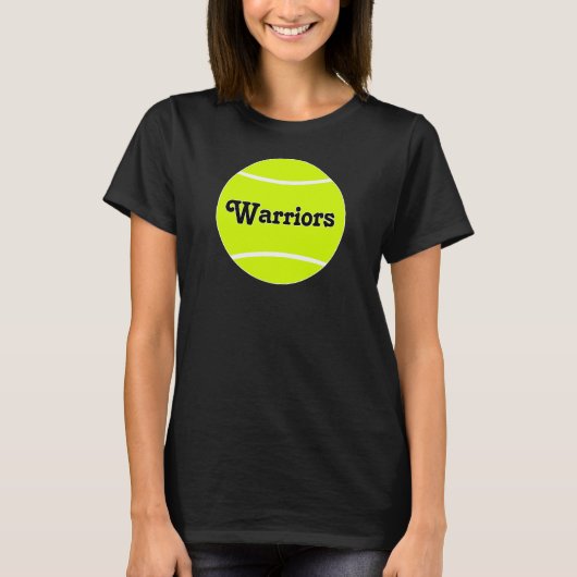 Benutzerdefinierter Tennis-Teamname oder Textfraue T-Shirt (Vorderseite)