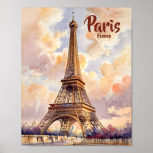 Benutzerdefinierter Test Paris Eiffelturm Frankrei Poster