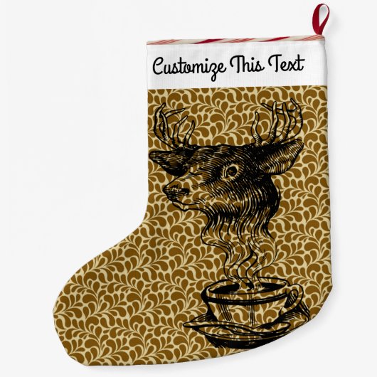 Benutzerdefinierter Text/1960er 70er Abstrakter Ka Großer Weihnachtsstrumpf (Rückseite)