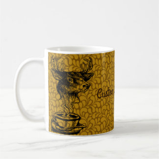 Benutzerdefinierter Text/1960er 70er Abstrakter Ka Kaffeetasse
