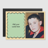 Benutzerdefinierter Text 1 Foto Pfirsichgrüne Magn Magneteinladung (Vorne/Hinten)