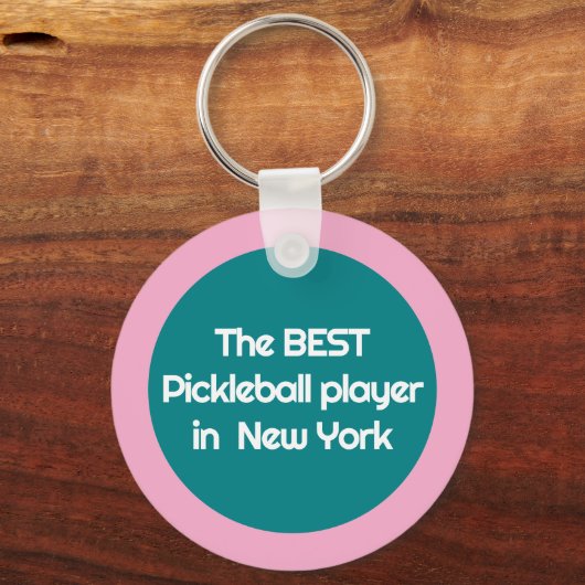 Benutzerdefinierter Text 2-seitige Pickleball Schlüsselanhänger (Rückseite)