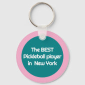 Benutzerdefinierter Text 2-seitige Pickleball Schlüsselanhänger (Rückseite)