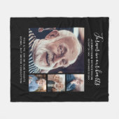 Benutzerdefinierter Text 4-Foto für immer in unser Fleecedecke (Vorderseite (Horizontal))