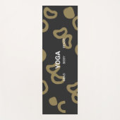 Benutzerdefinierter Text Abstrakt Modernes Schwarz Yogamatte (Vorderseite)