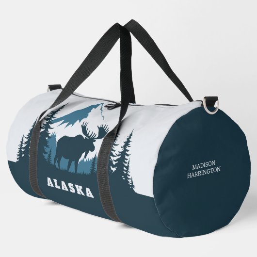 Benutzerdefinierter Text ALASKA Duffle Bag (Linke Ecke)