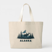 Benutzerdefinierter Text ALASKA Jumbo Stoffbeutel (Rückseite)