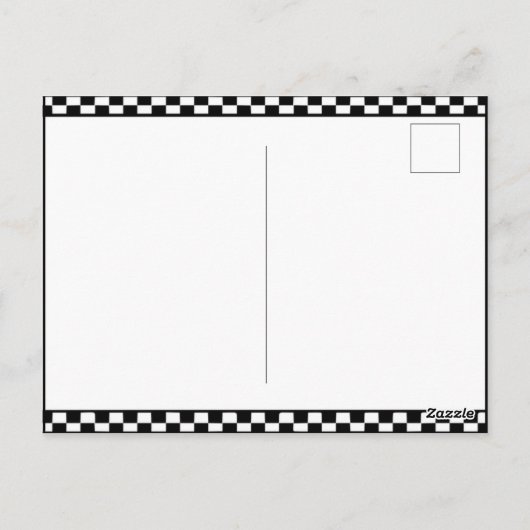 Benutzerdefinierter Text-Alice im Wunderland Weiße Postkarte (Rückseite)