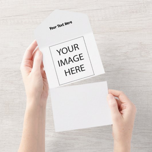 Benutzerdefinierter Text All In One Einladung (Abreißen)