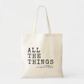 Benutzerdefinierter Text Alle Dinge, die ich brauc Tragetasche (Vorne)