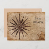 Benutzerdefinierter Text Alte braune Pirate Karte (Vorne/Hinten)