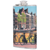 Benutzerdefinierter Text Amsterdam Flachmann (Links)