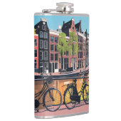 Benutzerdefinierter Text Amsterdam Flachmann (Rechts)
