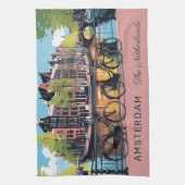 Benutzerdefinierter Text Amsterdam Geschirrtuch (Vertikal)