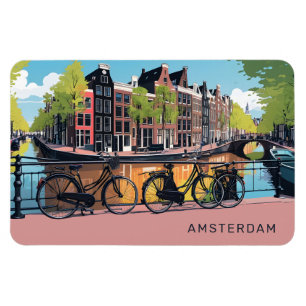 Benutzerdefinierter Text Amsterdam Magnet