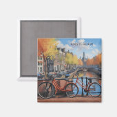 Benutzerdefinierter Text Amsterdam Magnet (Vorderseite/Rückseite)