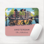 Benutzerdefinierter Text Amsterdam Mousepad (Mit Mouse)