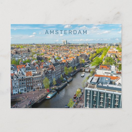 Benutzerdefinierter Text Amsterdam Postkarte (Vorderseite)
